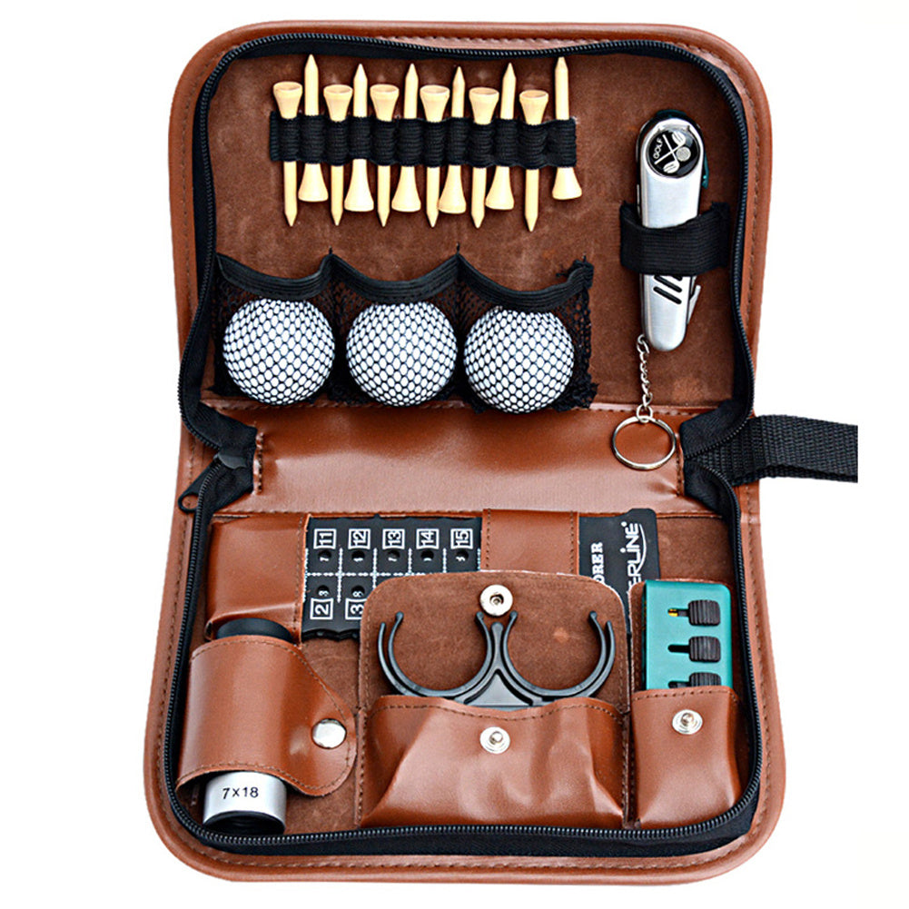 Multi-Function Golf Accessories Leather Tool Bag