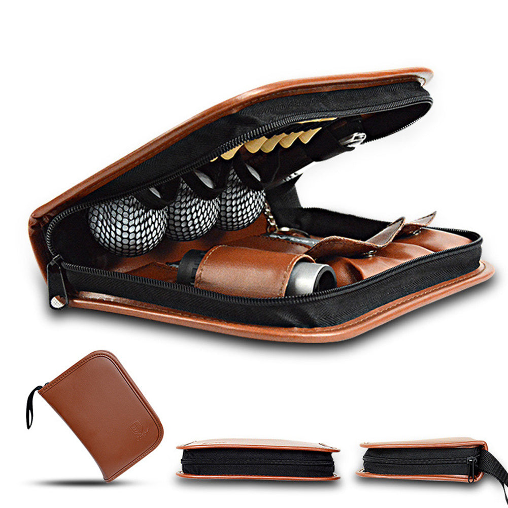 Multi-Function Golf Accessories Leather Tool Bag