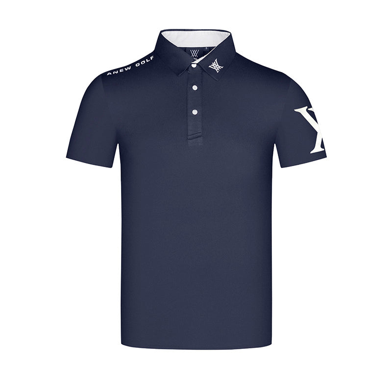 Men's Summer Golf Polo: Breathable, Sun Protection, Short Sleeve