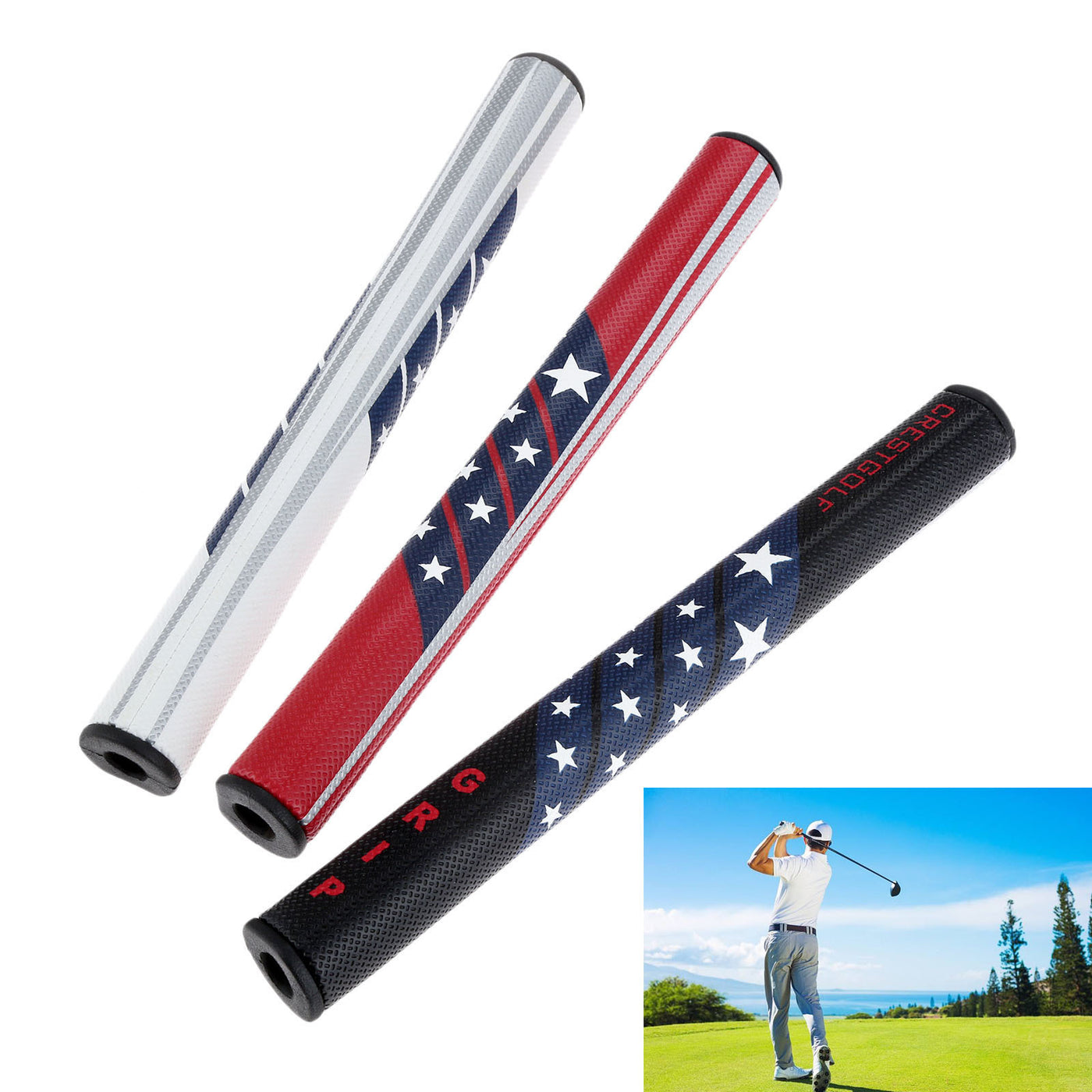 Golf Club Grip – Universal Non-Slip PU Handle for Training & Practice