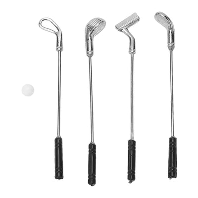 Dollhouse Golfing Club Set 1:12 Scale – Mini Plastic & Alloy Golf Clubs