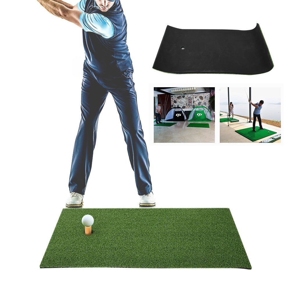 Golf Hitting Mat – Indoor/Outdoor Swing Practice Grass Mat with Rubber Tee