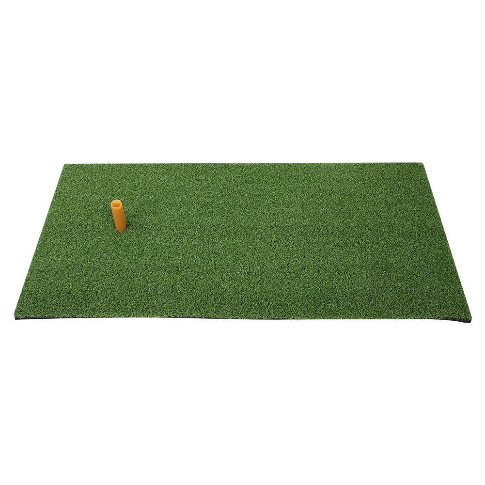 Golf Hitting Mat – Indoor/Outdoor Swing Practice Grass Mat with Rubber Tee