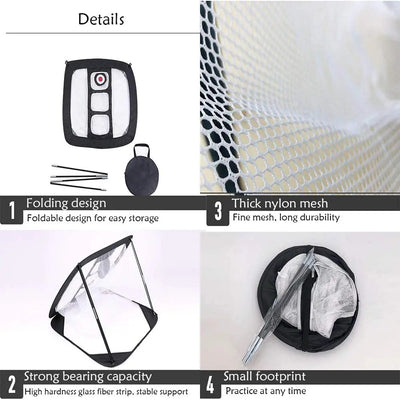 Foldable Pop-Up Golf Chipping Net – Indoor & Outdoor Hitting Training Target