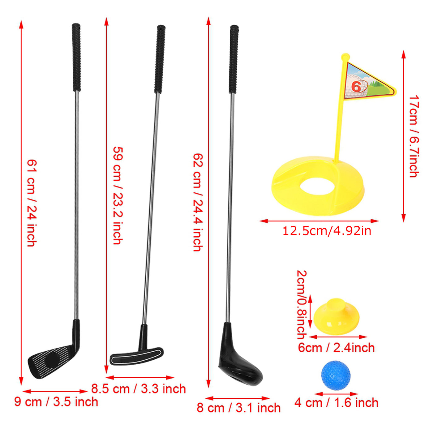 Kid's Toy Golf Clubs Set – Outdoor Golf Set for Young Golfers