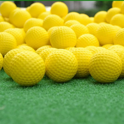 20 Pcs PU Foam Golf Balls – Yellow Sponge Elastic for Indoor/Outdoor Training