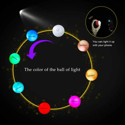 LED Golf Balls – Night Glow Balls with 6 Bright Colors
