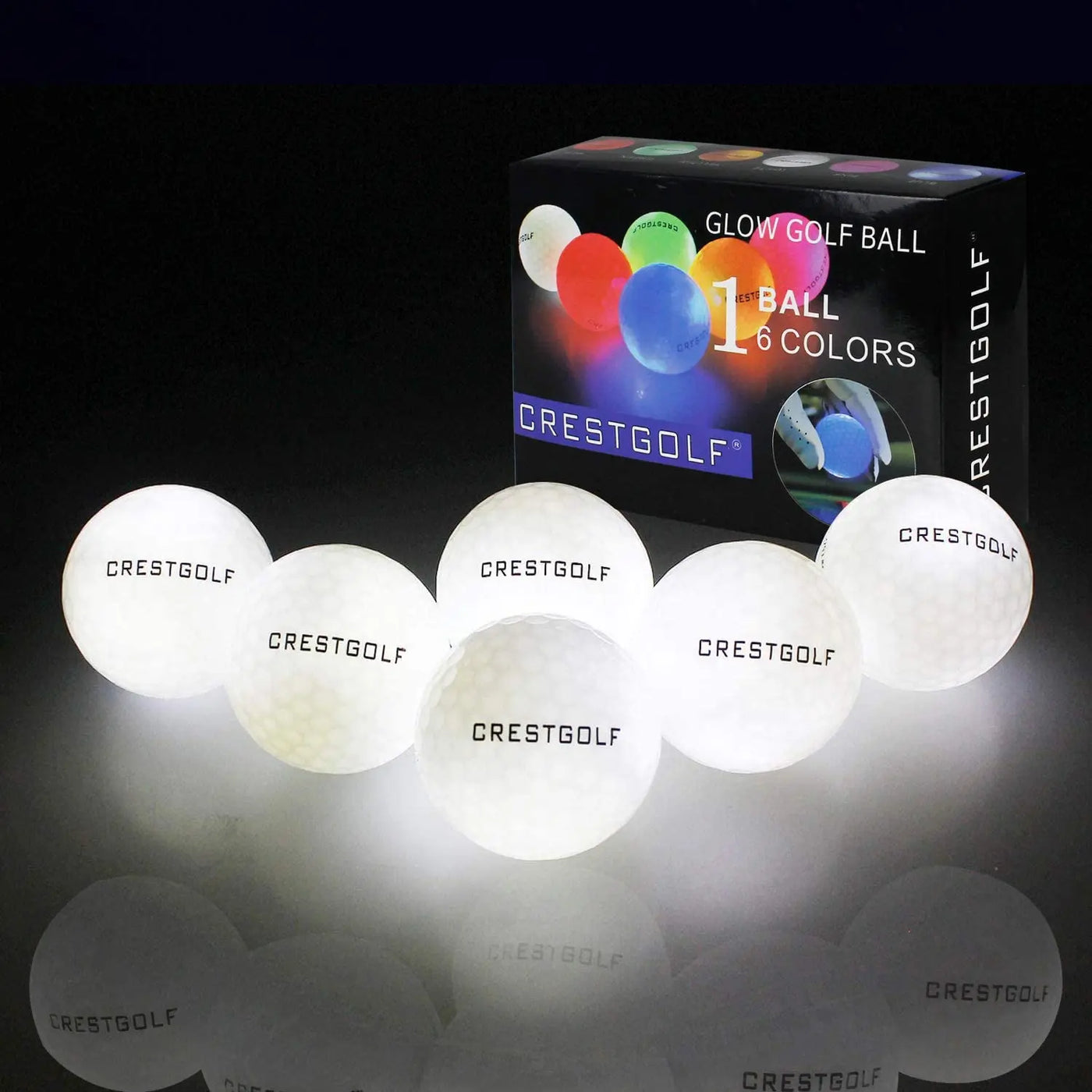 LED Golf Balls – Night Glow Balls with 6 Bright Colors