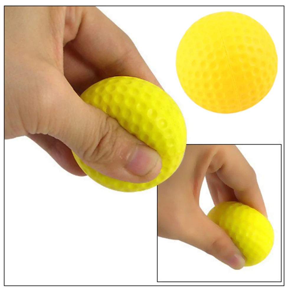 20 Pcs PU Foam Golf Balls – Yellow Sponge Elastic for Indoor/Outdoor Training