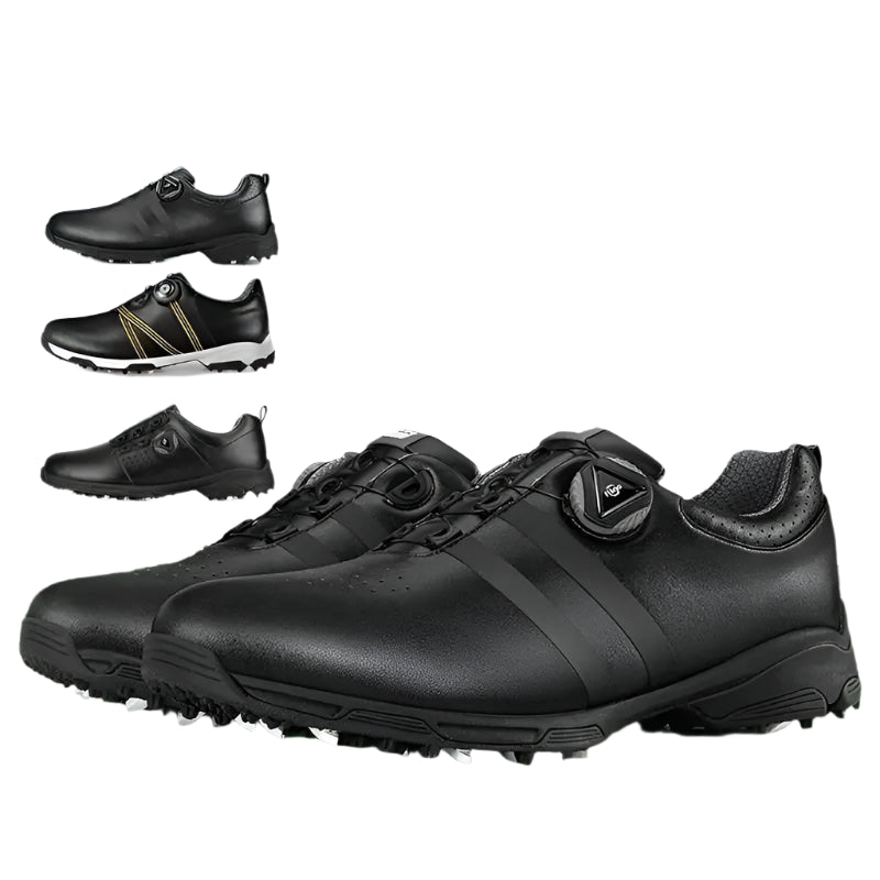 Golf Shoes – Waterproof, Non-Slip Sports Sneakers for Men with Rotating Shoelaces (3 Styles)