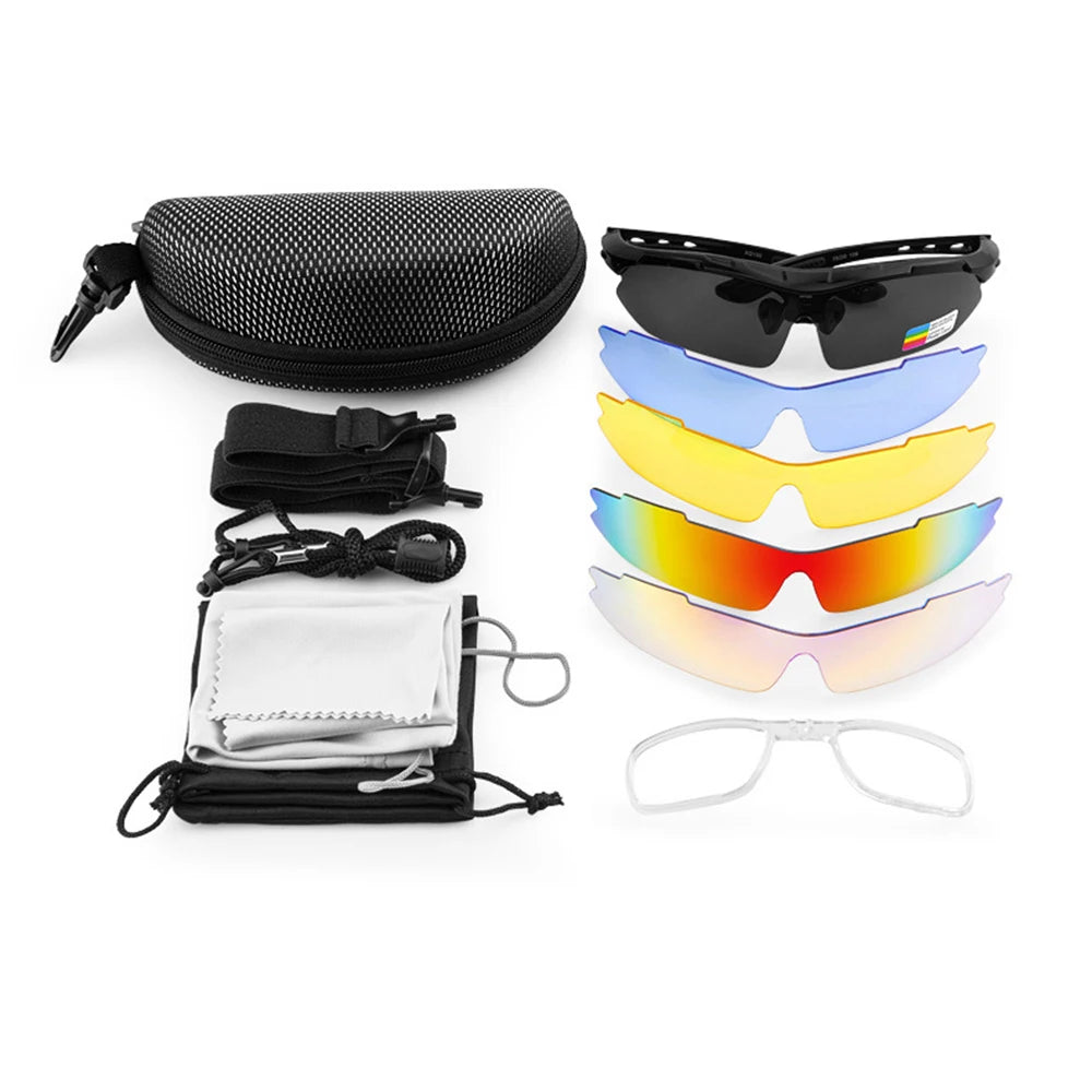 Golf Practice Sunglasses – Polarized UV Protection with 5 Lens Pairs for Myopia