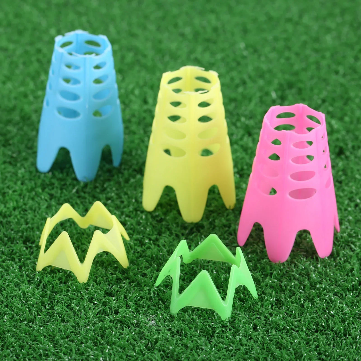10Pcs Plastic Golf Simulator Tees – Perfect for Indoor & Outdoor Practice