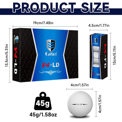Pro 4-Layer Golf Balls – Tour-Level Distance & Soft Feel