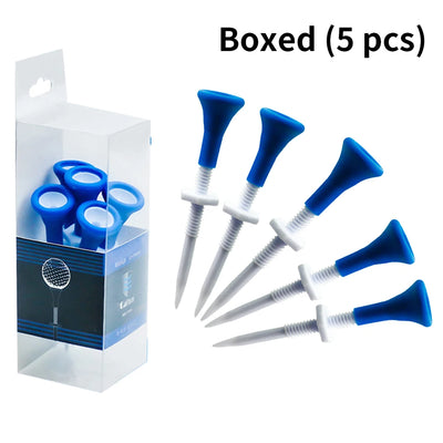 5pc Adjustable Golf Tees – Durable & Stable for Precision Shots