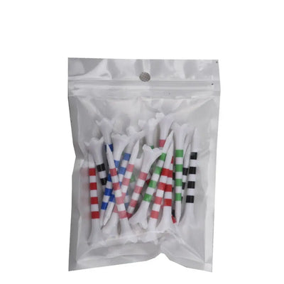 20Pcs Durable Plastic Golf Tees – Striped for Precision & Consistency