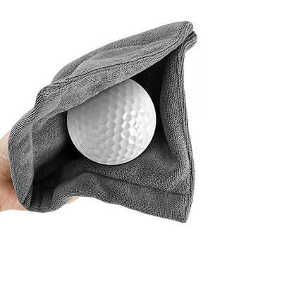 Microfiber Golf Ball Cleaning Towel – Water-Absorbent with Carabiner Hook for Clubs & Balls