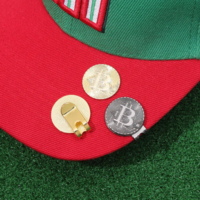 Hat Clip Ball Marker – Bitcoin Shaped Magnetic Golf Marker