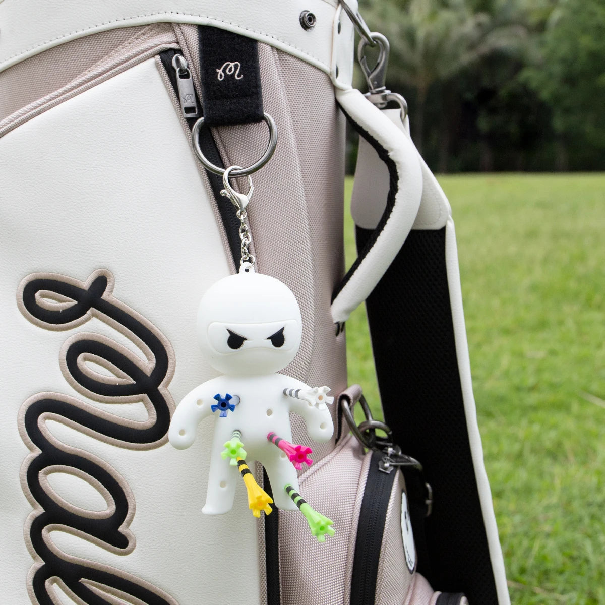 Ninja Golf Tee & Ball Holder Keychain