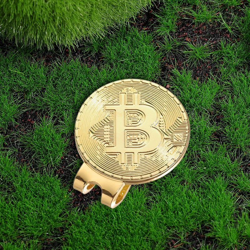 Hat Clip Ball Marker – Bitcoin Shaped Magnetic Golf Marker