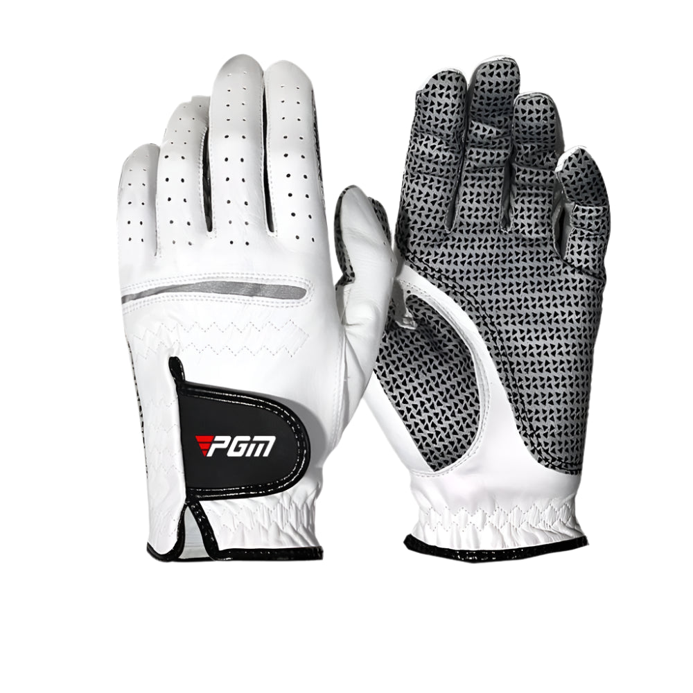 Golf Gloves for Men – White Sheepskin Leather, Slip-Resistant, Left/Right Hand