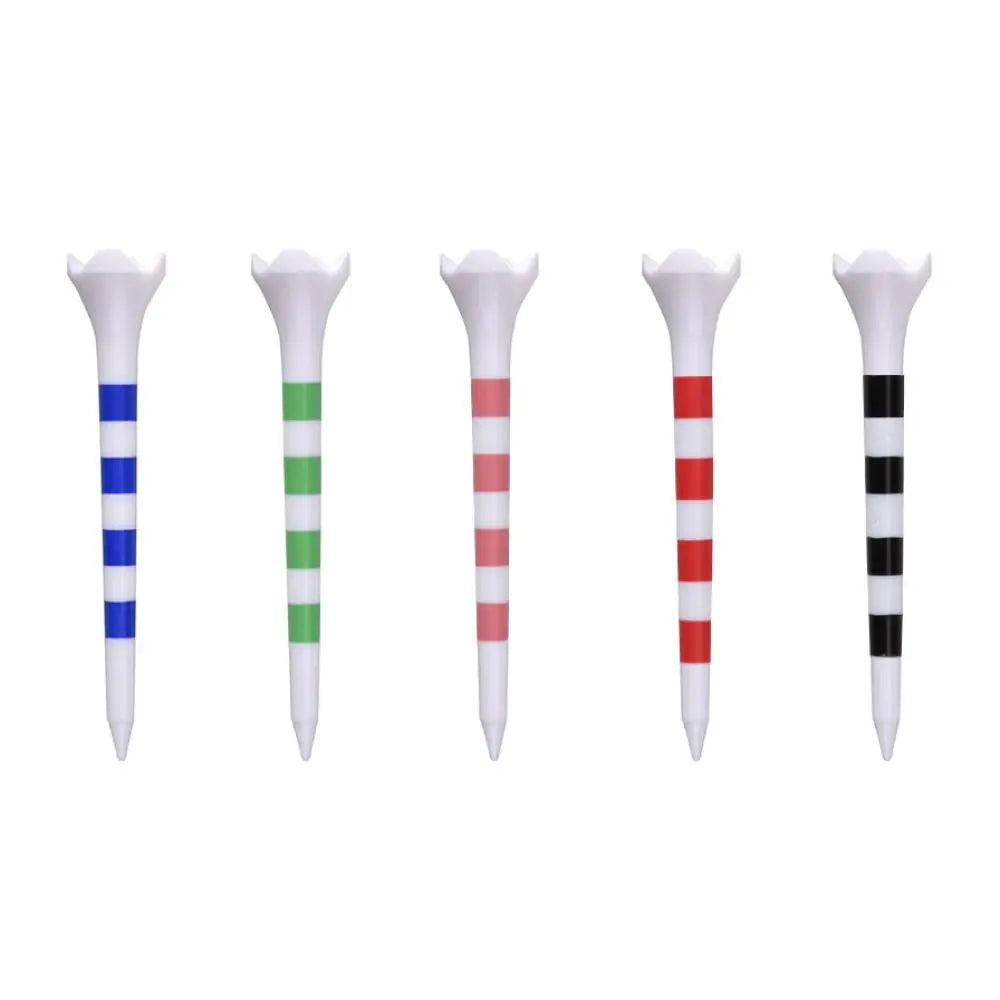 20Pcs Durable Plastic Golf Tees – Striped for Precision & Consistency