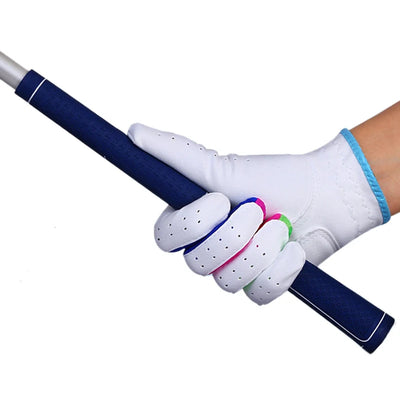 Female Golf Gloves – Breathable, Anti-Slip for Boys & Girls (White/Pink)