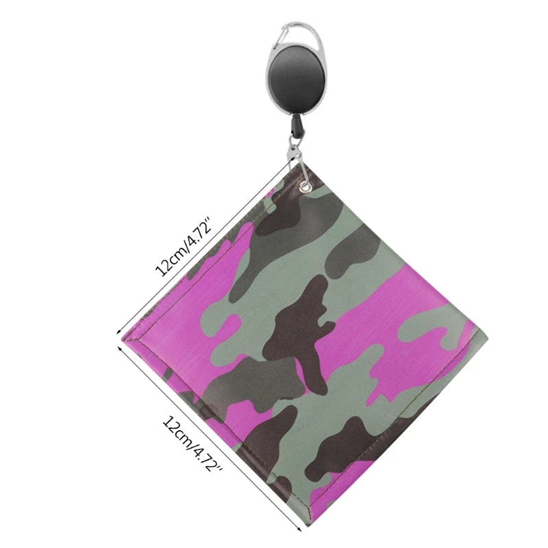 Double-Sided Golf Ball Cleaning Towel – Camouflage with Carabiner Hook