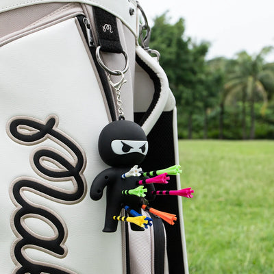 Ninja Golf Tee & Ball Holder Keychain
