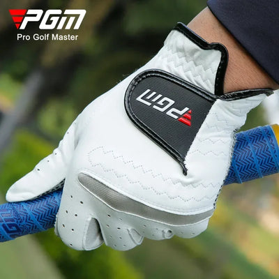 Golf Gloves for Men – White Sheepskin Leather, Slip-Resistant, Left/Right Hand