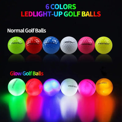 LED Golf Balls – Night Glow Balls with 6 Bright Colors