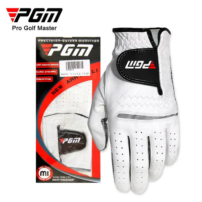 Golf Gloves for Men – White Sheepskin Leather, Slip-Resistant, Left/Right Hand