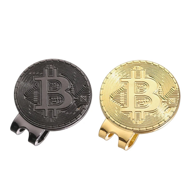 Hat Clip Ball Marker – Bitcoin Shaped Magnetic Golf Marker