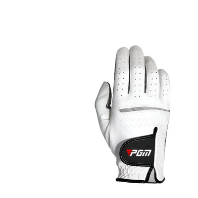 Golf Gloves for Men – White Sheepskin Leather, Slip-Resistant, Left/Right Hand