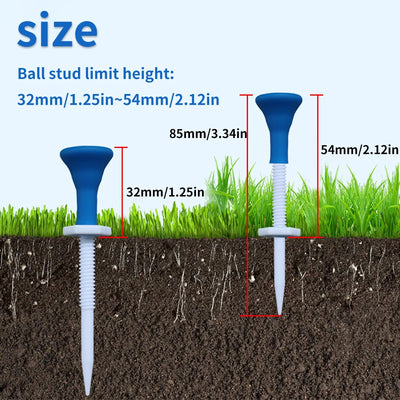 5pc Adjustable Golf Tees – Durable & Stable for Precision Shots