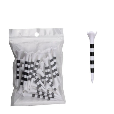 20Pcs Durable Plastic Golf Tees – Striped for Precision & Consistency