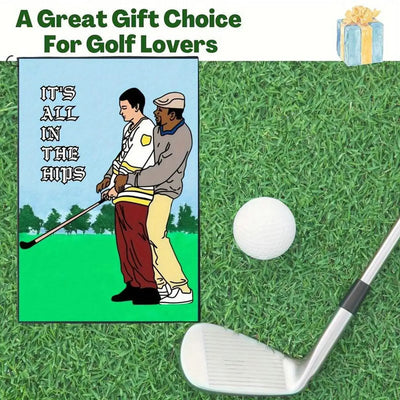 Funny Golf Towel – "Brotherhood Is Deep" with Clip for Golf Bags