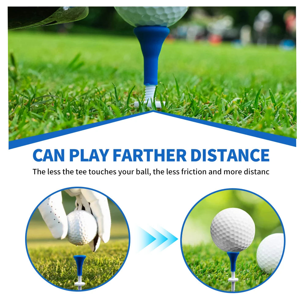 5pc Adjustable Golf Tees – Durable & Stable for Precision Shots