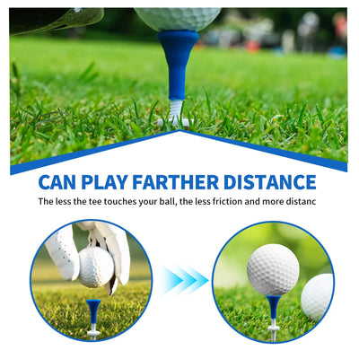 5pc Adjustable Golf Tees – Durable & Stable for Precision Shots