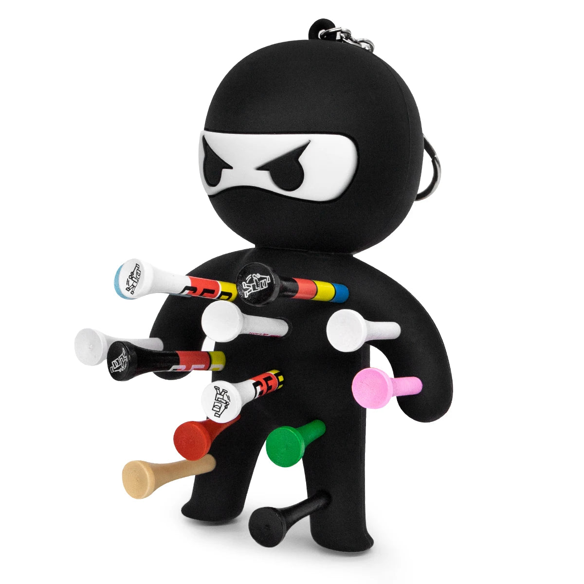Ninja Golf Tee & Ball Holder Keychain