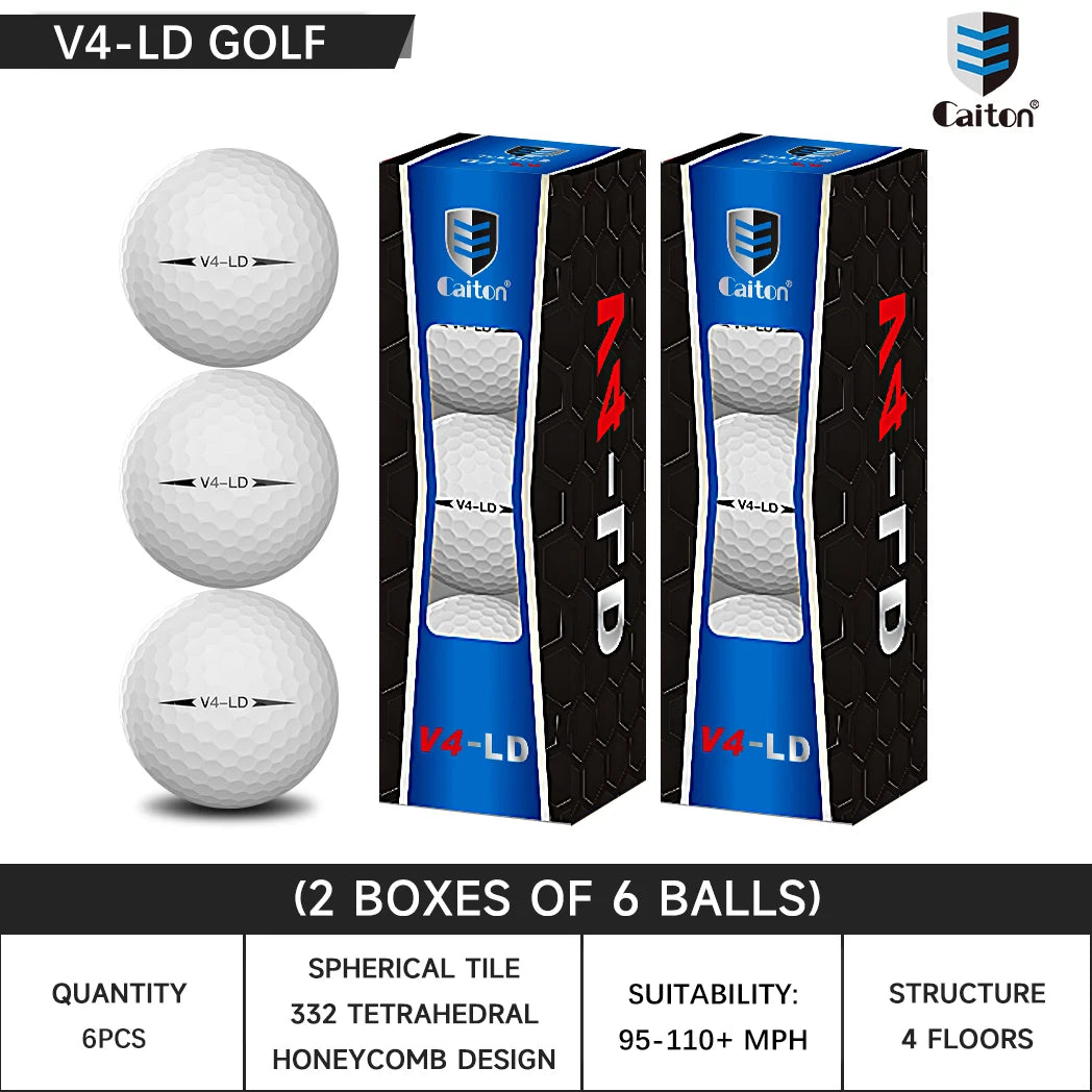 Pro 4-Layer Golf Balls – Tour-Level Distance & Soft Feel