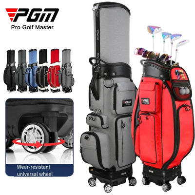 Portable Golf Bag with Wheels – Standard Size, Rain Cover, Large Capacity & Ball Package