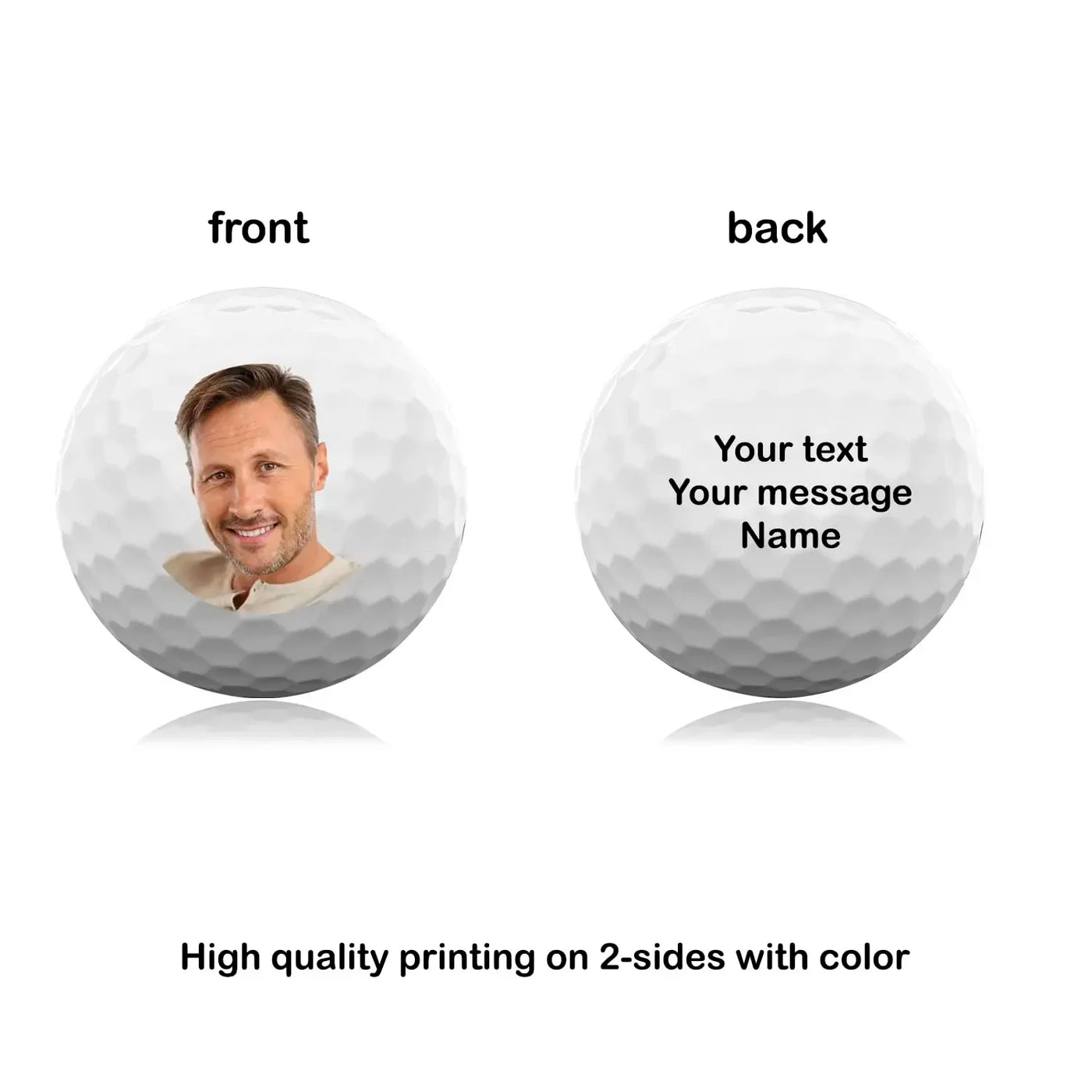 Custom Photo Golf Balls - Personalized Gift for Golfers, Dad, Groomsmen & Sports Enthusiasts
