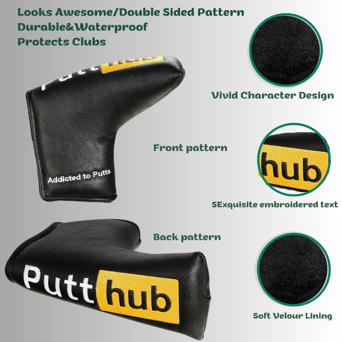 Funny Putter Cover – PuttHub Mallet or Blade Style, Perfect Golf Joke Gift