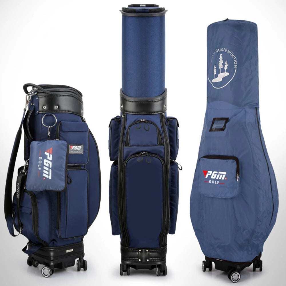 Portable Golf Bag with Wheels – Standard Size, Rain Cover, Large Capacity & Ball Package