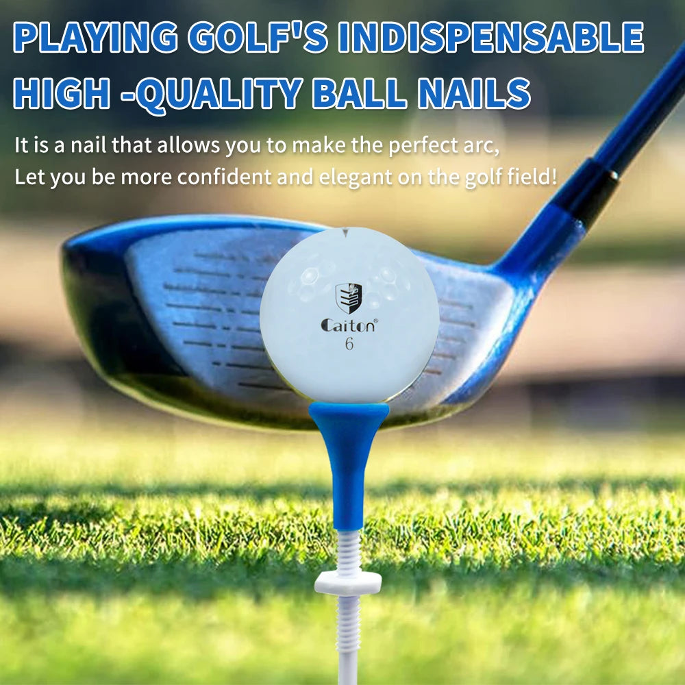 5pc Adjustable Golf Tees – Durable & Stable for Precision Shots