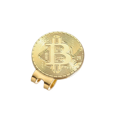 Hat Clip Ball Marker – Bitcoin Shaped Magnetic Golf Marker