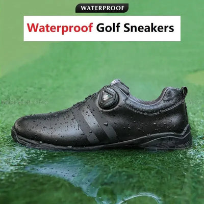 Golf Shoes – Waterproof, Non-Slip Sports Sneakers for Men with Rotating Shoelaces (3 Styles)