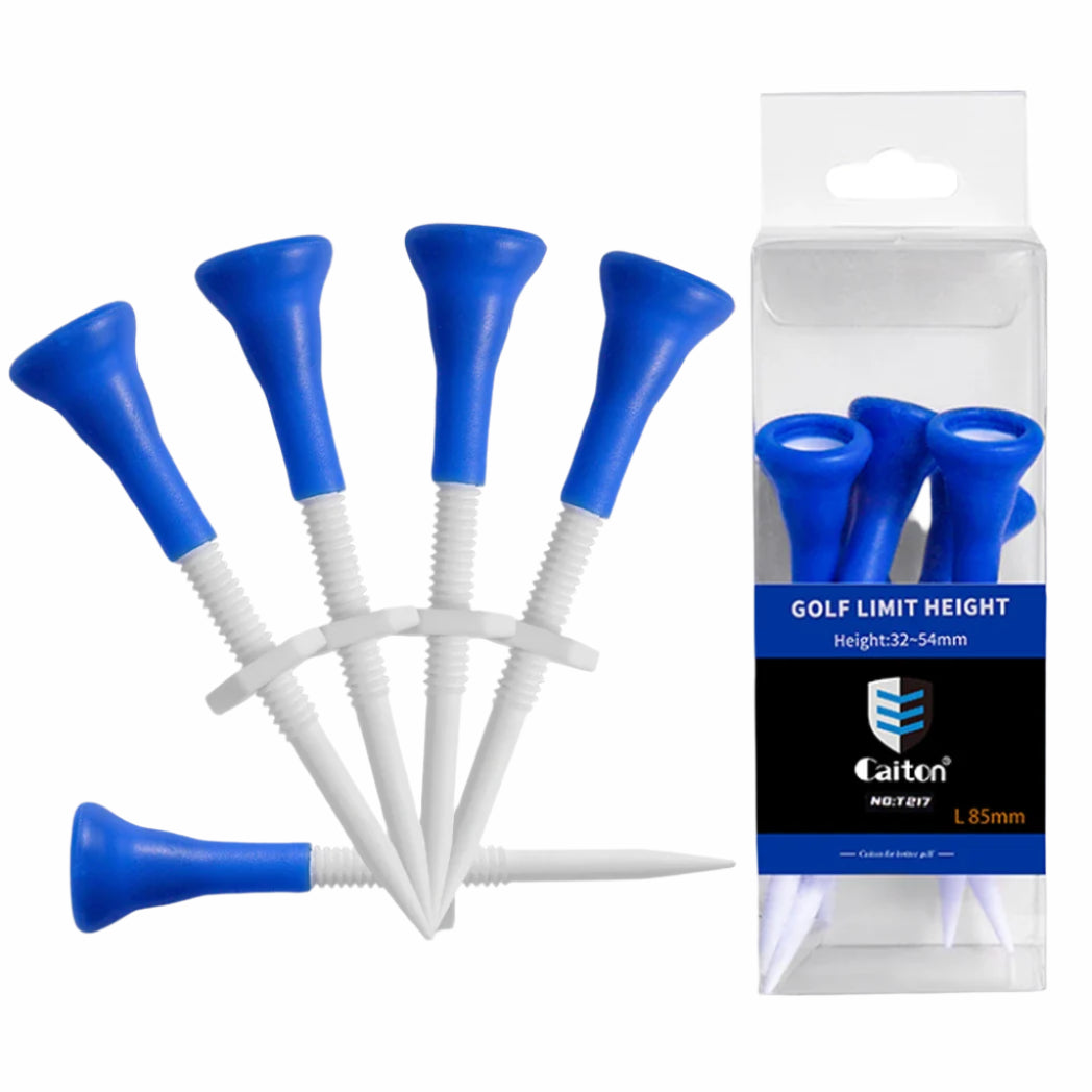 5pc Adjustable Golf Tees – Durable & Stable for Precision Shots