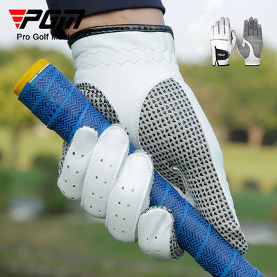 Genuine Leather Golf Gloves – Anti-Slip & Breathable Sport Gloves for Men