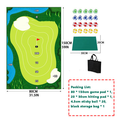 Golf Training Mat – Parent-Child Swing Path & Ball Trace Directional Mat